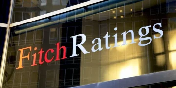 Fitch Ratings signage displayed at the credit rating agency’s offices.