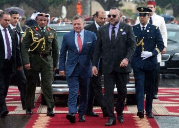King Mohammed VI and King Abdullah II Ibn Al Hussein of Jordan.
