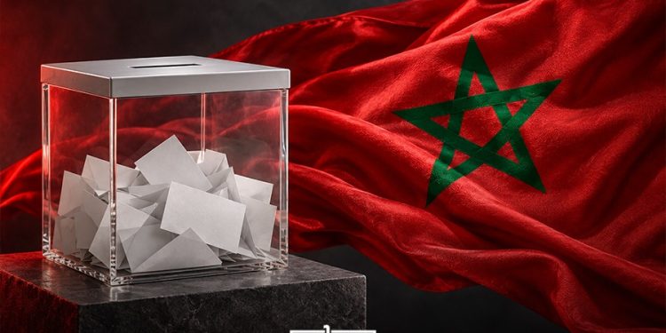 Ballot box set against the Moroccan flag, symbolizing the country’s legislative elections. (Designed by MWN team)