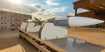 AIM-120 Advanced Medium Range Air-to-Air Missile (AMRAAM).