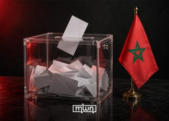 Ballot box and Moroccan flag illustrating the country’s electoral process. (Designed by MWN team)