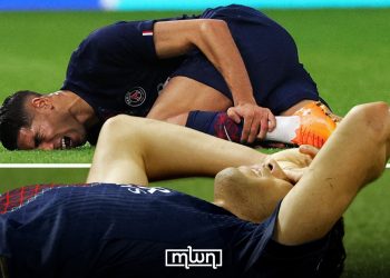 Achraf Hakimi Forced Off Injured in PSG Clash With Brest | Created by MWN Design Team
