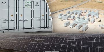 OCP Green Energy’s large-scale lithium iron phosphate battery storage facility at Benguerir, Morocco.