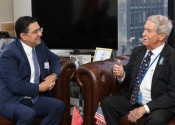 US Congressman Joe Wilson and Morocco’s Foreign Minister Nasser Bourita on the sidelines of the 81st session of the United Nations General Assembly (UNGA) in New York.