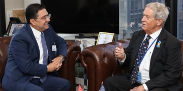 US Congressman Joe Wilson and Morocco’s Foreign Minister Nasser Bourita on the sidelines of the 81st session of the United Nations General Assembly (UNGA) in New York.