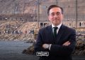 A graphic featuring Spanish Foreign Minister José Manuel Albares against a backdrop of the Ceuta border area, by MWN Design Team.