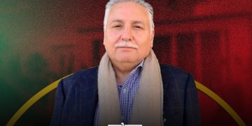 A graphic featuring PPS Secretary-General Nabil Benabdallah, by MWN Design Team.