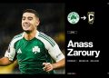 Moroccan international Anass Zaroury has joined Columbus Crew on loan from Greek side Panathinaikos, the American club announced on Thursday.