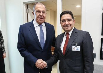 Foreign Minister Nasser Bourita and his Russian counterpart, Sergey Lavrov.