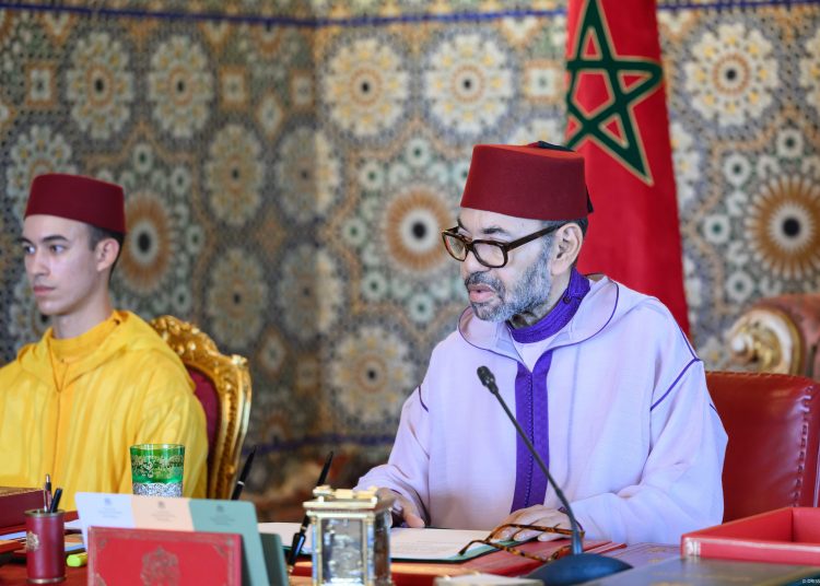King Mohammed VI chaired a ministerial council at the Royal Palace in Rabat on Saturday.