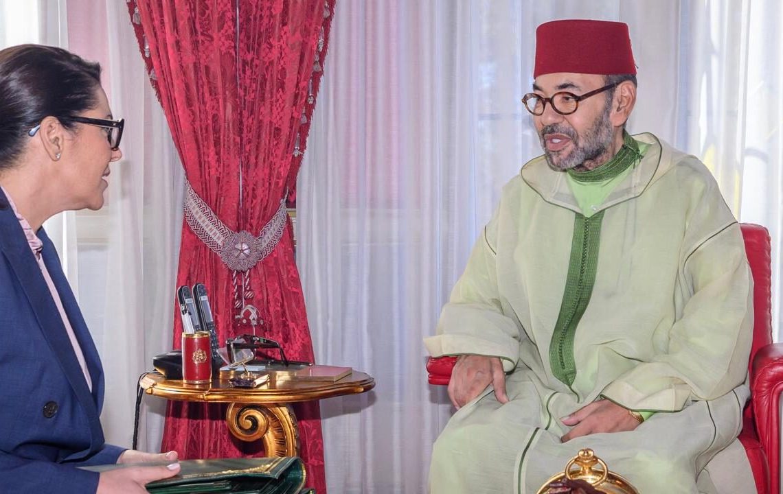 King Mohammed VI receives Morocco’s Head of Government, Fatima Ezzahra El Mansouri, during an official audience.