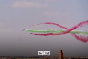 The flying display of Marrakech Airshow 2026, caught from the ground as it unfolds.