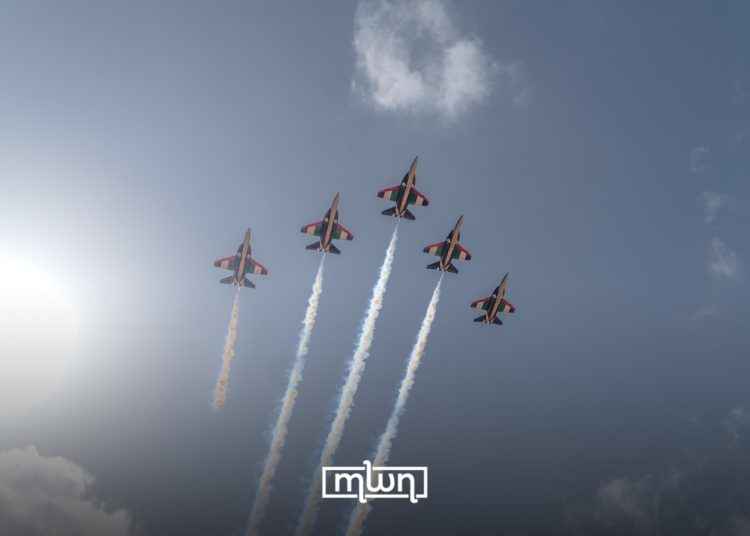 The flying display of Marrakech Airshow 2026, caught from the ground as it unfolds.