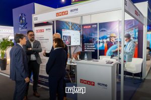 The UM6P Africa Center of Manufacturing Excellence (ACME) stand at the Marrakech Air Show 2026.