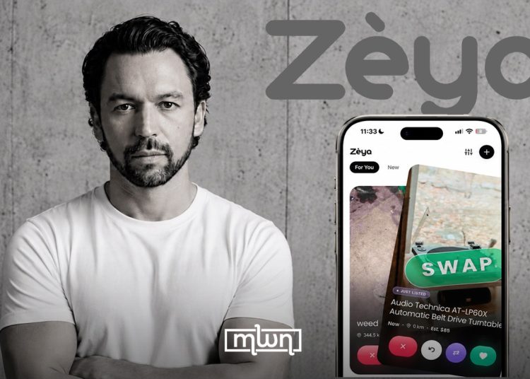A graphic featuring Moroccan-American entrepreneur Mehdi Taifi, founder of Zèya, by MWN Design Team.