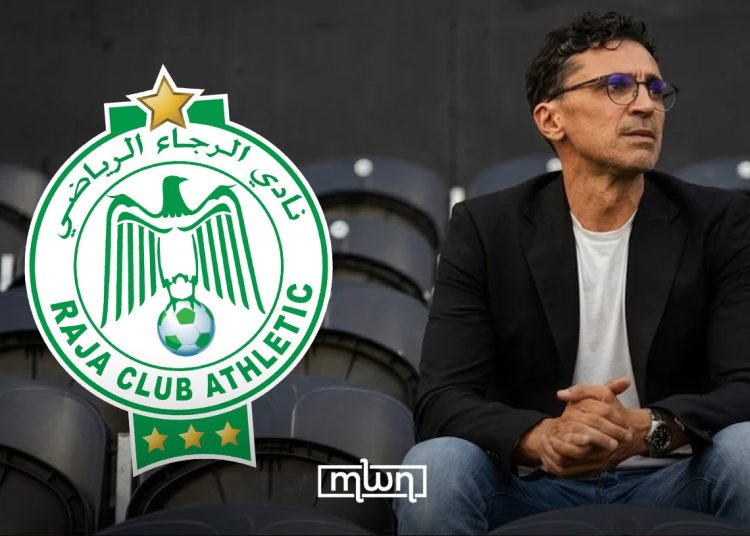 A graphic featuring Rogerio Matias and Raja Club Athletic, by MWN Design Team.