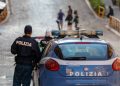 Policeman on patrol with Italian police car, in checkpoint in the city. Credit: Gennaro Leonardi