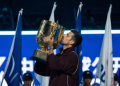 Novak Djokovic claimed the 102nd title of his career on Tuesday in Beijing after Australian ninth-ranked Alex de Minaur retired due to injury during the final.